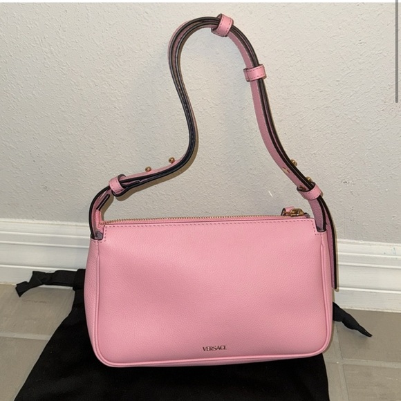 Versace Pink Shoulder Bag with Gold Medusa Emblem - Picture 3 of 4